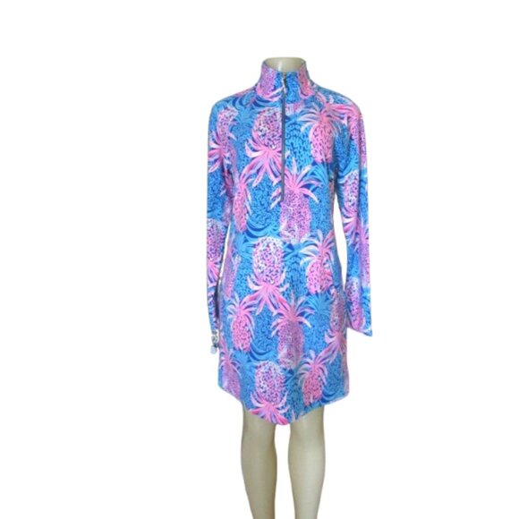 Lilly Pulitzer NWT UPF 50+ Skipper Tropical Pineapple Dress Sz M - Picture 5 of 10